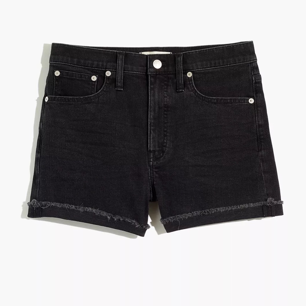 Madewell High-Rise Denim Shorts in Lunar Wash